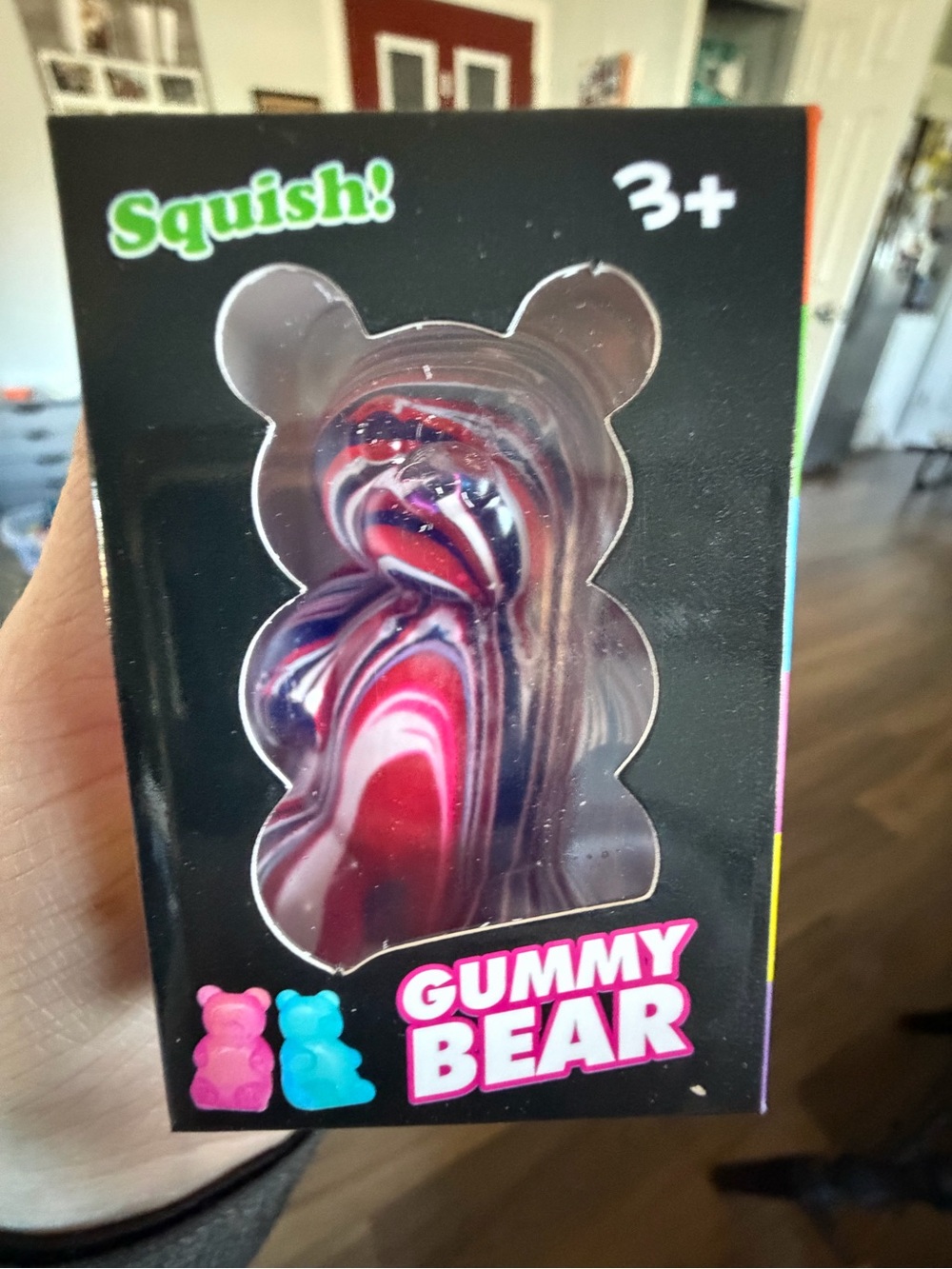 Gummy Bear Squish Toy - Multicolor Swirl